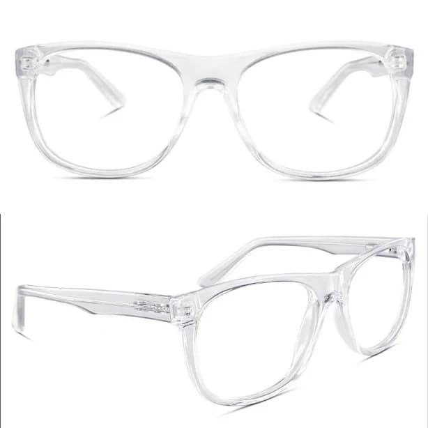 2 Clear Lens Glasses Rectangle Frame Transparent Fashion Eyewear Uv