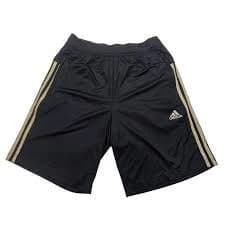 Adidas Men Black Gold Cargo Three Stripe Athletic Shorts Multi Sport Size S