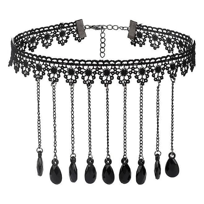 Punk Goth Gothic Lace Tattoo Choker Necklace