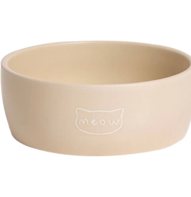Pearhead Meow Ceramic Cat Bowl