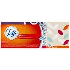 Puffs Basic Facial Tissues; 3 Cubes; 64 Tissues per Box Personal Tissue
