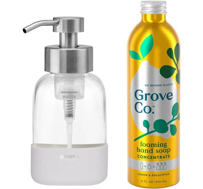 Grove Co. Foaming Hand Soap Starter Set - Lemon & Eucalyptus