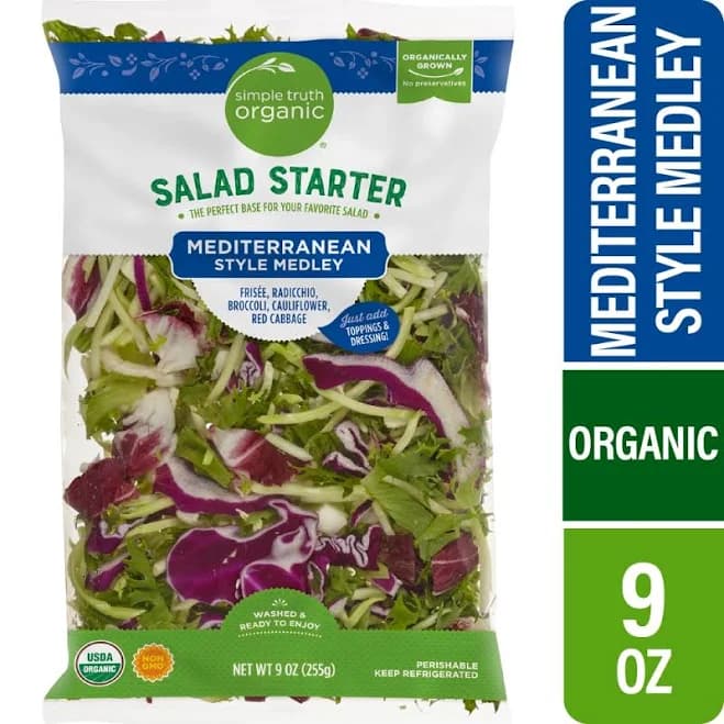 Simple Truth Organic Mediterranean Style Medley Salad Starter 9 oz