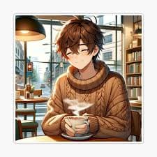 Boy with coffee" Sticker for Sale by MomiDStudio | Redbubble