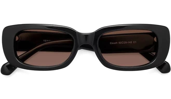 couch Hipster Rectangle Tinted Sunglasses