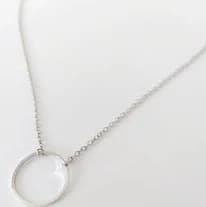 Runa Dainty Silver Circle Pendant Chain