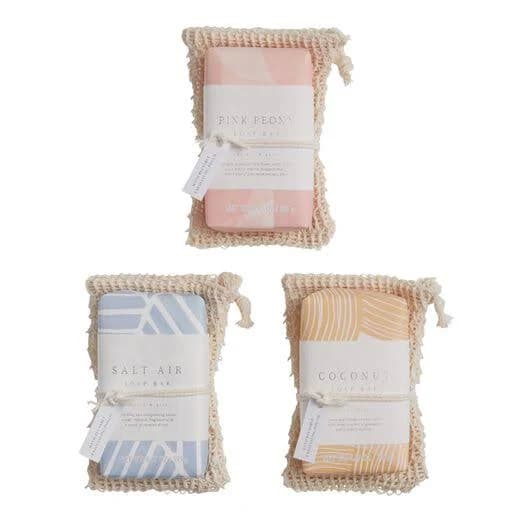 World Market A&G Soft Abstract Bar Soap with Wash Pouch