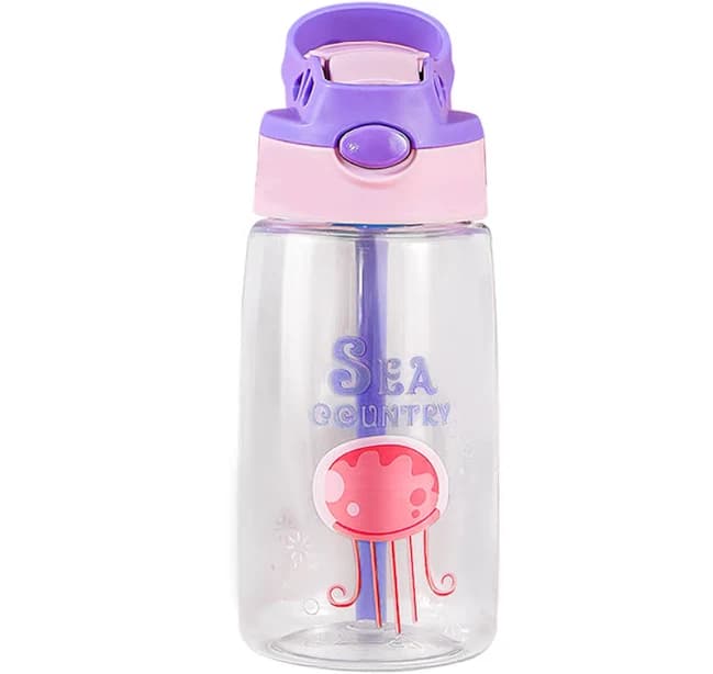 GBruno 16.2oz Leak-Proof Kids Water Bottle with Straw