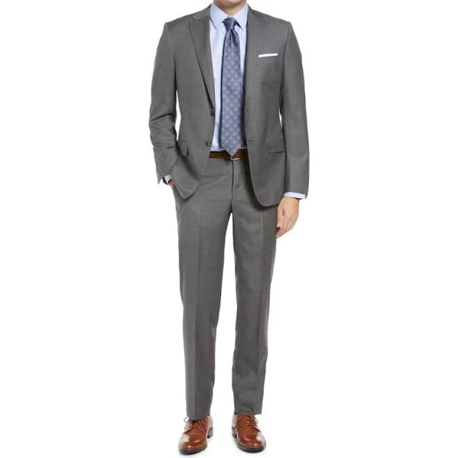 Heritage Gold Men's Infinity Sharkskin Wool Suit