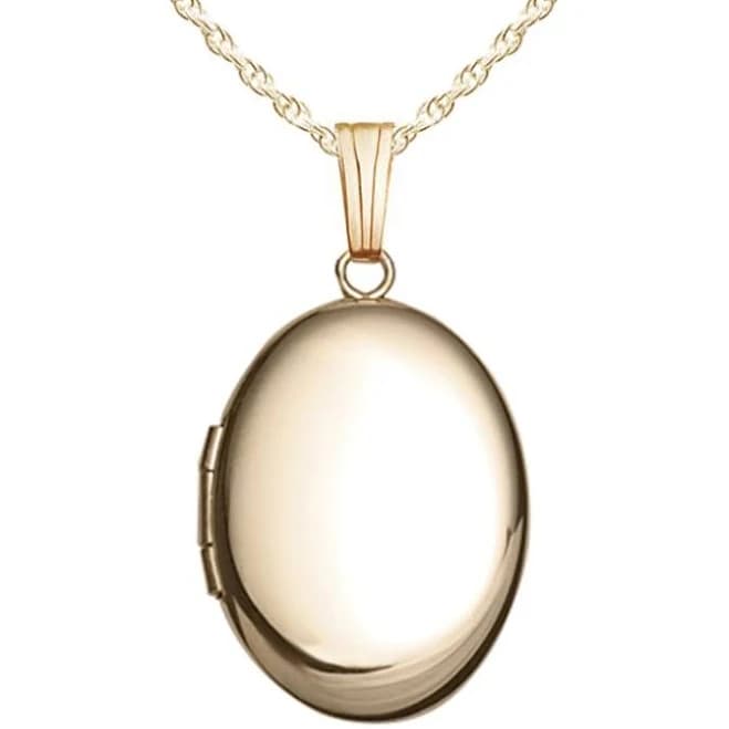 14K Gold Filled Oval Photo Locket