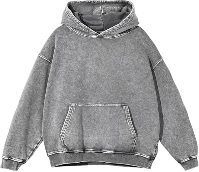 Men's Oversized Acid Wash Hoodie