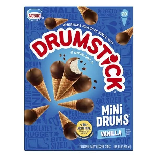 Drumstick Mini Drums Vanilla Frozen Cones