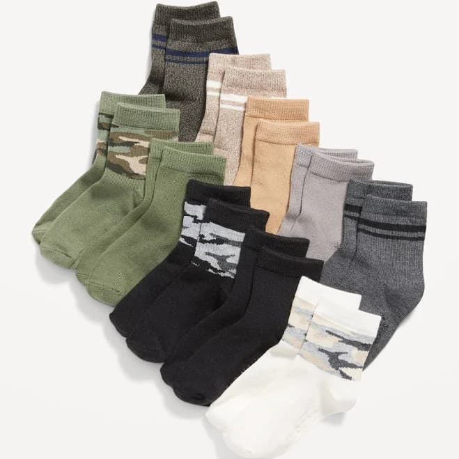 Old Navy Unisex Toddler & Baby Crew Socks (10-Pack)