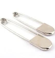 Huge Safety pins Large Safety Pin Big Over Sized Laundry Pins Silver Blanket Pin 128mm/108 for creative crafting 2pcs