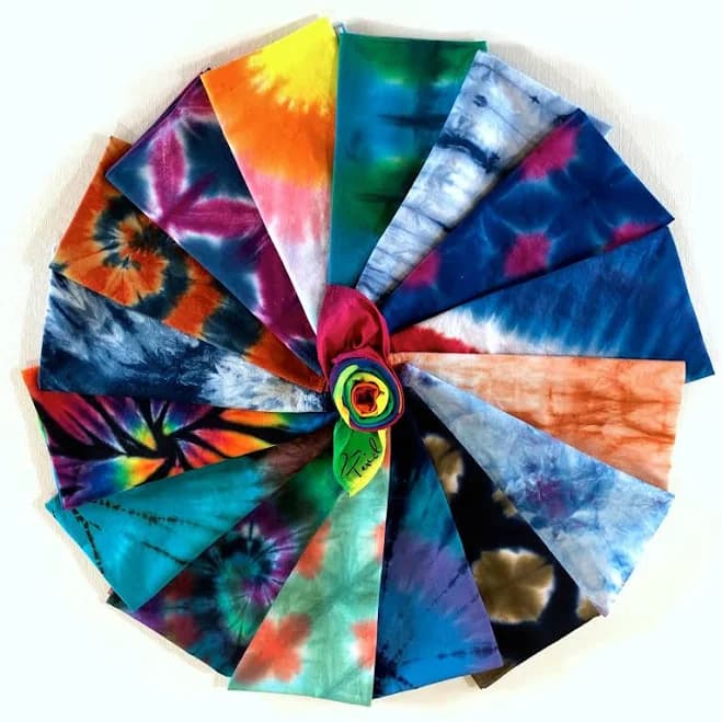 Hand Dyed Tie Dye Bandana Scarf
