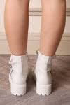 Kamryn Buckle Combat Boots - Beige | Fashion Nova