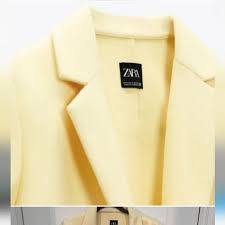 zara woman open lapel coat used L (12-14) | Mercari