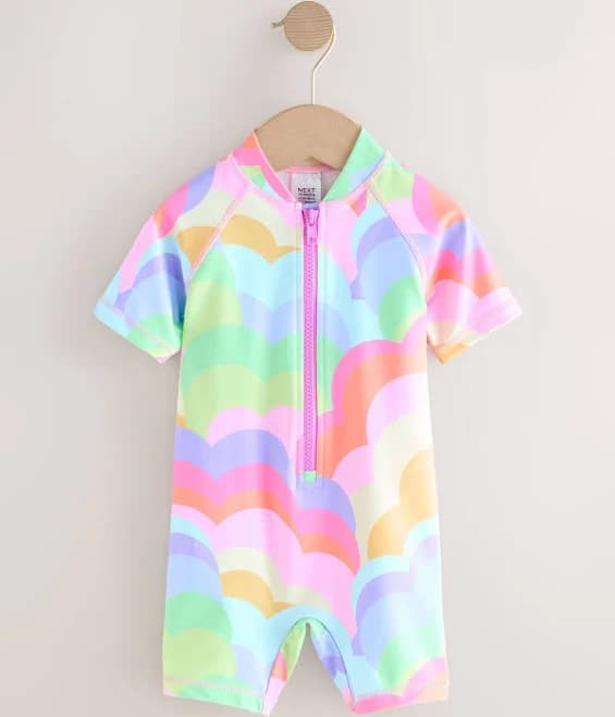 Girls Next Rainbow Wave Sunsafe Swimsuit