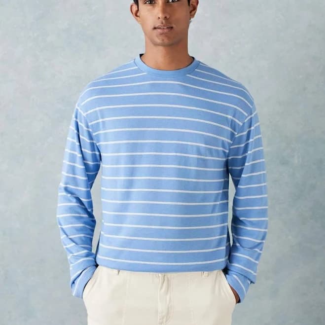ASOS Relaxed Long Sleeve Stripe T-Shirt