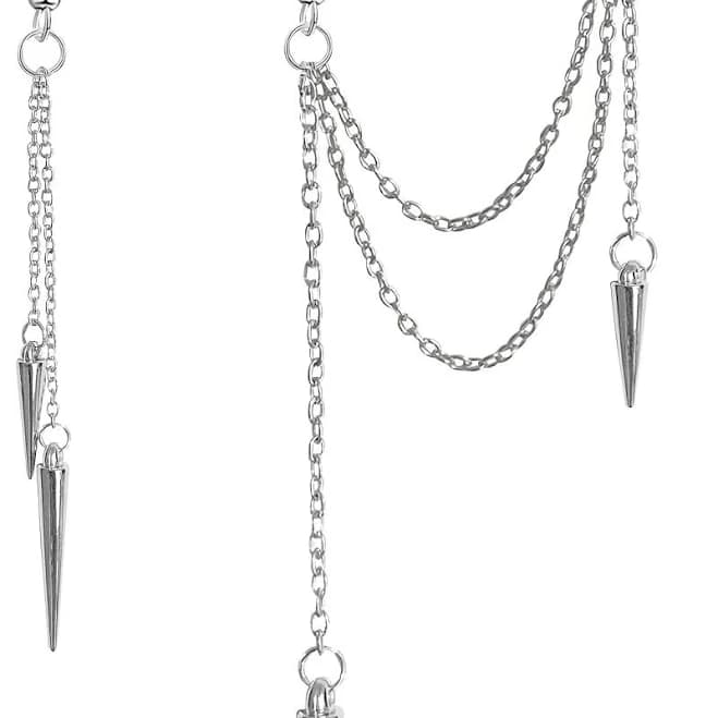 Vintage Punk Gothic Tassel Chain Cuff Earrings