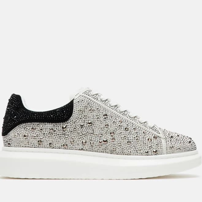 Steve Madden Men's Icebox Lace-Up Sneakers with Rhinestones