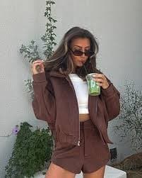 Nessa Jacket - Faux Suede Oversized Cropped Bomber Jacket in Dark Chestnut | Showpo USA