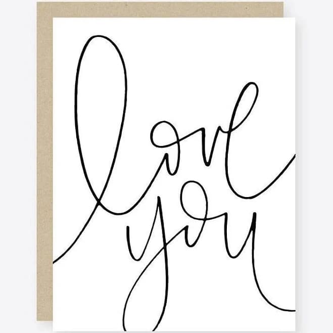 Cursive Love Card