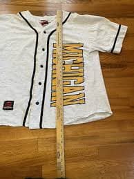 INSANE 90s University of Michigan Wolverines vintage baseball jersey t-shirt | eBay