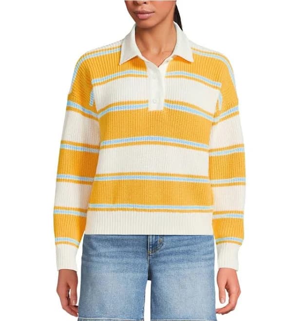 Lands' End Women's Drifter Rugby Sweater