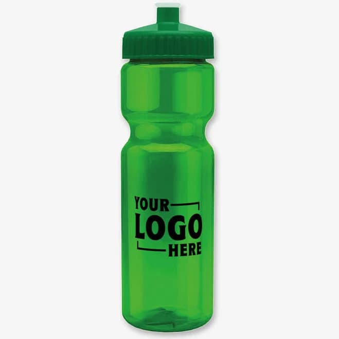 Sample - 28 oz. Champ Transparent Sports Water Bottle - Transparent Green
