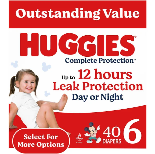 Huggies Complete Protection Baby Diapers Size 6