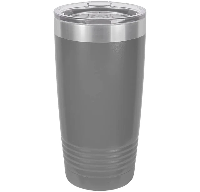CASE of 24 Blank 20 oz Stainless Steel Insulated SureGrip Tumblers with Lid