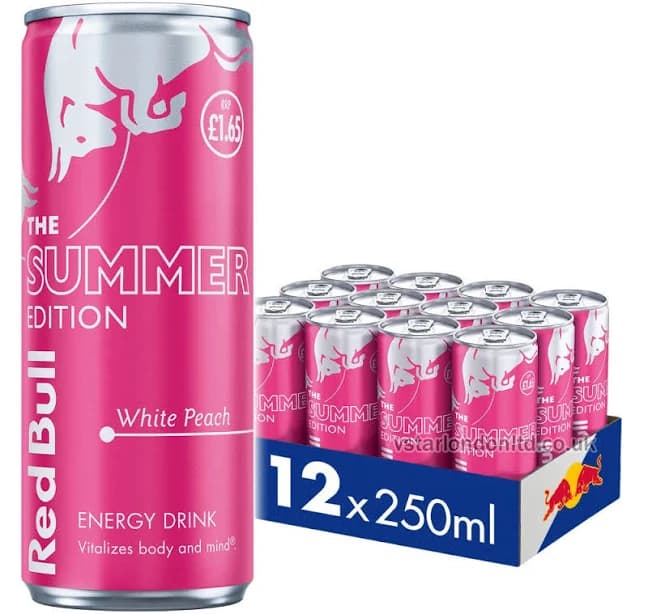 Red Bull Peach Edition White Peach 250ml x 12