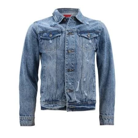Red Label Men's Premium Casual Denim Jean Button Up Jacket