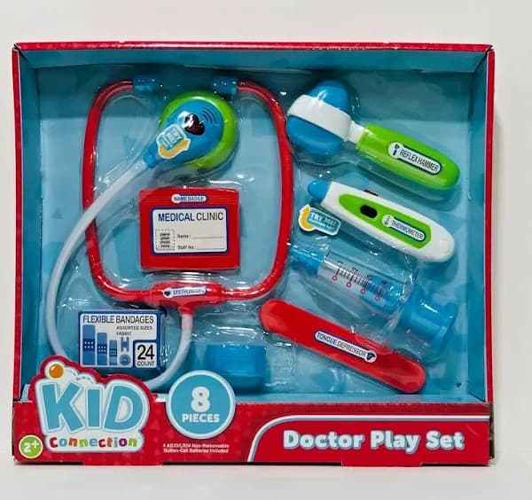 Kid Connection Doctor Play Set w/ Stethoscope & Thermometer (8 Pcs)