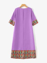 casual lightweight midi dress women a vintage print - Temu Canada