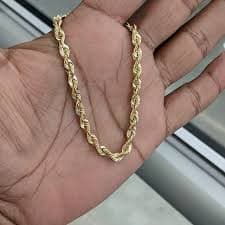 Unbrand | Accessories | Kt Real Gold Rope Bracelet 5mm 8 Inch | Poshmark