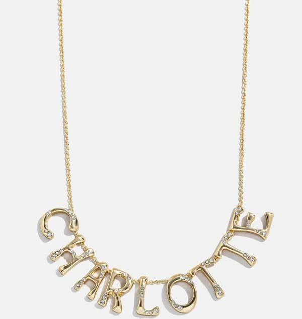 BaubleBar Organic Letter Custom Necklace