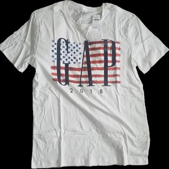 Gap Men's Logo Flag Print T-Shirt