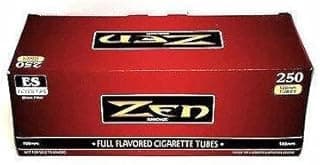 Zen 100MM Size Cigarette Full Flavor Tubes Box 250 ct Filter Tubes Red Wholesale