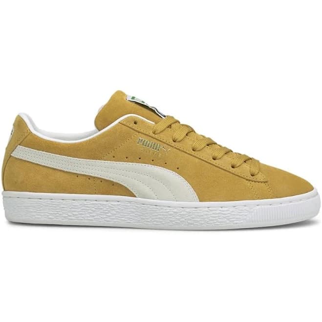 Puma Suede Classic Xxi Lace Up Mens Yellow Sneakers Casual Shoes