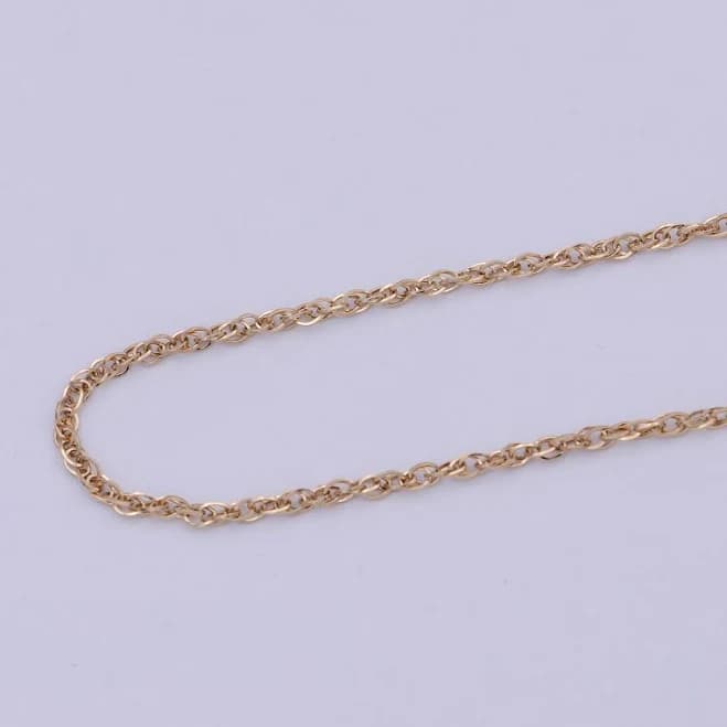 Simple Gold Cable Link Necklace