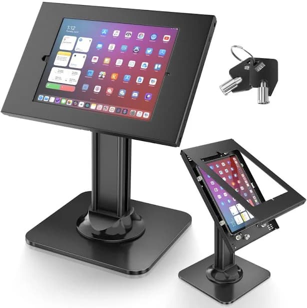 AboveTEK Anti-Theft iPad Kiosk Stand POS iPad Security Stand & Locking Tablet Stand
