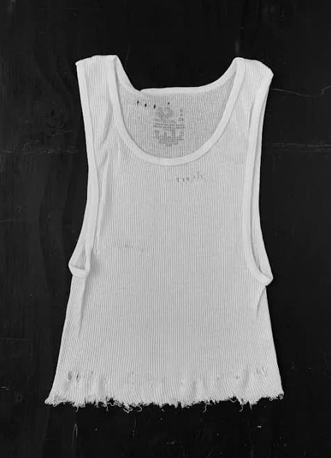 Punk Rock Lies Ribbed Distressed Crop Tank Top