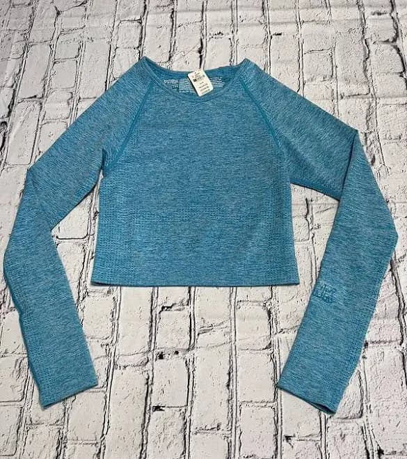 Pink By Victoria's Secret Women's Blue Crop-top Size S