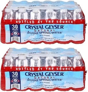 Natural Alpine Spring Water, Bottled at the Source, 8oz Bottles 30 Per Case, 2 Cases
