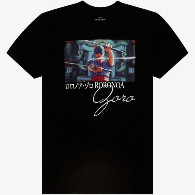 One Piece Zoro Live Action Graphic T-Shirt - Black - Extra Small