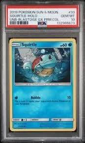 Squirtle Cosmos Holo 33/214 Blastoise-gx Collection Pokemon PSA 10 - Pop 20