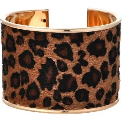 Chunky Leopard Bangle Bracelet