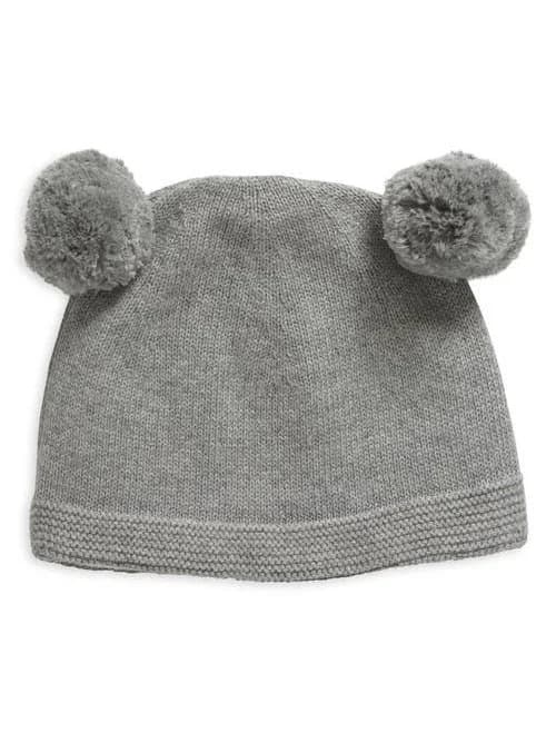 Pink Lemonade Kids' Double Pompom Organic Cotton Beanie